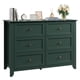 thumbnail image 2 of Cómoda Moderna de 6 Cajones - Cajonera Ancha de Madera con Amplio Espacio de Almacenamiento y Herrajes Metálicos - Ideal para Dormitorio, Habitación Infantil o Sala - Verde Oscuro, 2 of 6