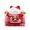 Red, variant on Lucky Cat Coin Bank, 6 Inch White Ceramic Maneki Neko Figurine, Fortune Cat Piggy Bank for Home Decor, Entryway Table, Office Desk, Reception Counter, Housewarming Gift