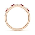 thumbnail image 2 of ANGARA Natural Nature Inspired Round 1.36 ct Ruby & Diamond Filigree Ring in 14K Rose Gold for Women (Size-4mm) | July Birthstone, Birthday, Anniversary, Jewelry Gift for Women | Natural Ruby Ring, 2 of 9