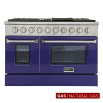 Kucht Professional 48" Stainless Steel Natural Gas Range in Silver/Blue