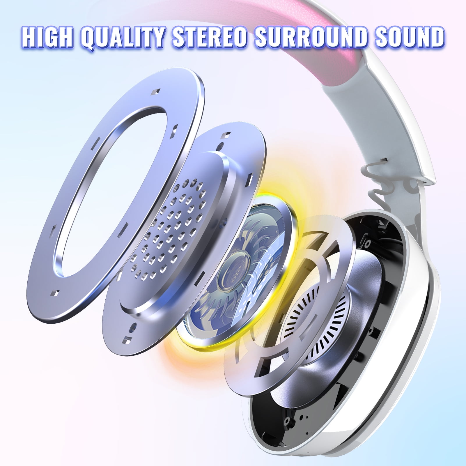 Ecomoment Wireless Gaming Headset for PS5, PC, Switch, Mac with Bluetooth 5.2, 2.4GHz USB Gaming Headphones with Detachable Noise Canceling Mic,Stereo Sound,3.5mm Wired Mode for Xbox Series