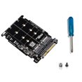 thumbnail image 1 of Tarjeta adaptadora 2 en 1 M.2 NVMe SATA U.2 40Gbps SFF8639 para 2230/2242/2260/2280 SSD, 1 of 5
