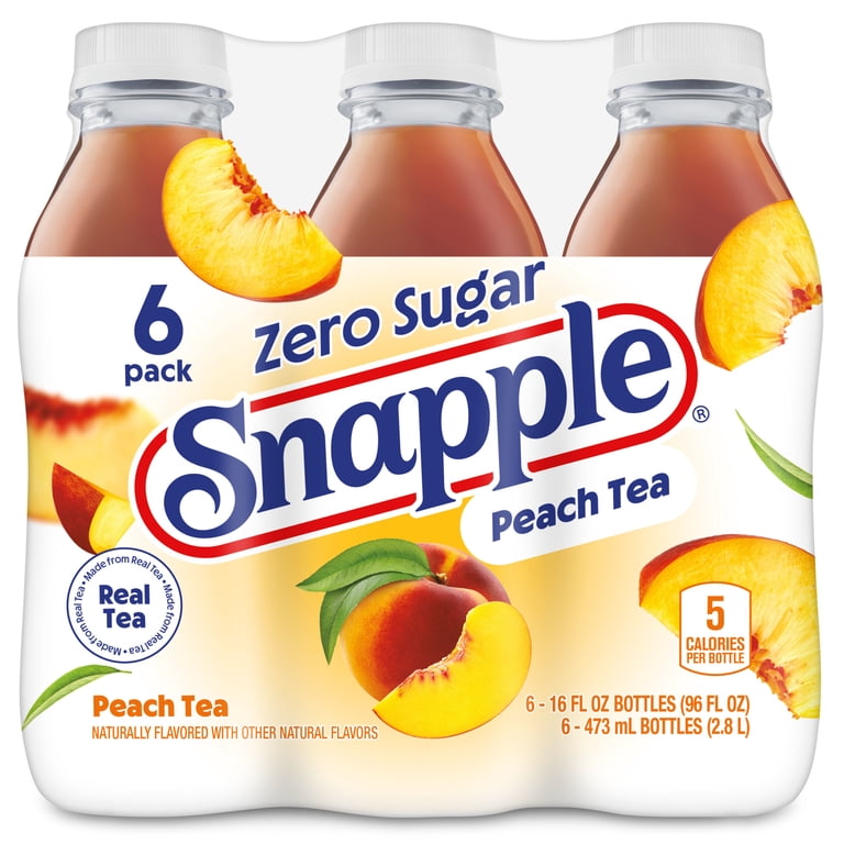 Snapple Zero Sugar Peach Tea, 16 fl oz, 6 Pack photo 6