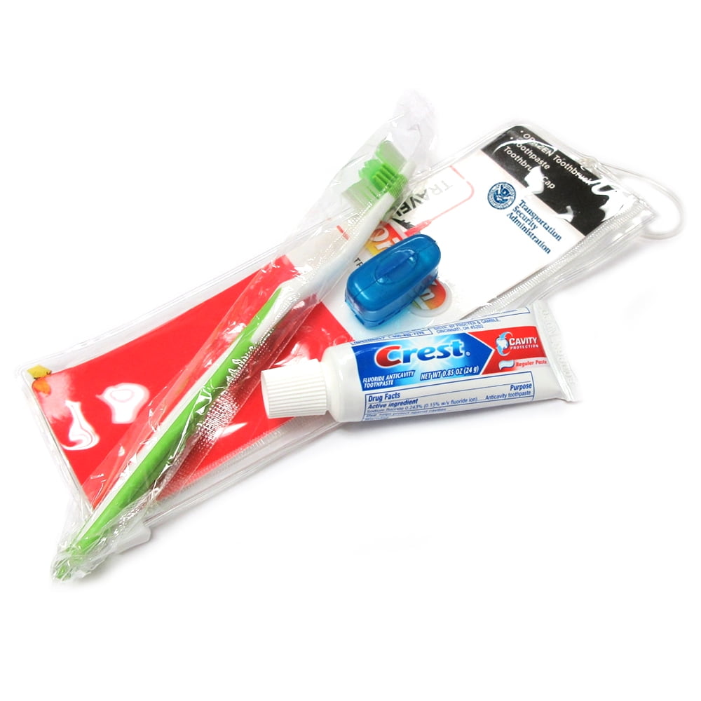travel toothbrush and toothpaste