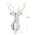 thumbnail image 4 of Kuymtek 3D DIY Sika Deer Head Wall Sticker Salón Acrílico Art Decal (Plata), 4 of 8