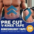thumbnail image 6 of V-Knee Kinesiology Tape Precut Strips – 2 Inch Wide Waterproof Athletic Tape for Shoulders, Knees, and Muscles, Versatile Body Tape, 20 Count, 6 of 6