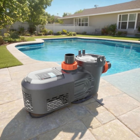 VARMINPOOL 3.0 HP Variable Speed Pool Pumps with 2'' / 2.5'' Adapter Fitting, Self-Primming Above/Inground Pool Pump 11359 GPH with Timer 220-240V