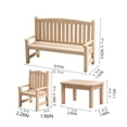 thumbnail image 4 of Vogacara 1: 12 Escala Niños Niñas Muñecas Sillas para el hogar DIY Simulación Decorativo Jardín Parque Balcón Sillón Muebles de casas de muñecas silla individual Vogacara FN010833-02, 4 of 6