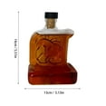thumbnail image 3 of Portable Whiskey Bottle for Party, High Borosilicate Glass, Zodiac Horse Design, Creative Glass Container, 1 Pc, 3 of 7