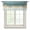 Multicolor, variant on Abstract Gradient Teal Gold Semi Sheer Valance Curtains Shinny Gold Geometric Voile Valances Curtain Rod Pocket Small Window Treatment for Kitchen Bathroom Cafe 42"x18"