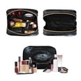 thumbnail image 4 of 3-Piece Travel Toiletry Set with Hanging Bag Cosmetic Pouch & Brush Roll for Travel Gym Camping A Skull, 4 of 9
