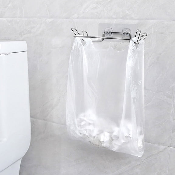 Trash Bag Holder for Kitchen Cabinets Doors And Cupboards Large Stainless Steel，Under Sink Bag Holder，Garbage Bag Holder，Kitchen Waste Can，Kitchen Trash Cans