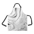 thumbnail image 1 of EREHome marble texture Black white Handmade technique Adjustable Bib Kitchen Apron with Pockets for Women Men, 1 of 2