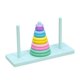 thumbnail image 1 of Puntoco Rompecabezas de torre de Hanoi de madera de colores, juguete intelectual, 10 anillos, 1 of 5