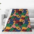 thumbnail image 4 of Cauagu Colored Guitars Pattern Flannel Bed Blankets,Fleece Blanket Comfortable Air Conditioning Blanket for Sofa Bed Travel Couch & Living Room -40"x30", 4 of 8