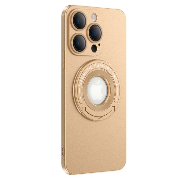 Decase Phone Shell for iPhone 13 Pro Max,Ultra Slim Shockproof Soft TPU Case Compatible with Mag Safe, With Ring Kickstand Magnetic Car Mount & Camera Protector,for iPhone 13 Pro Max - Gold
