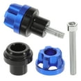 WAXIAYUZ Blue Motorcycle License Plate Frame Lock Bolts Anti Theft