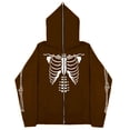 thumbnail image 3 of Sudaderas informales con esqueleto Y2k oscuro europeo y americano para hombres y mujeres, sudaderas con capucha góticas para parejas, sudadera con cremallera de gran tamaño Harajuku, 3 of 5