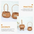 thumbnail image 3 of PTOOTP Rustic Chocolate Woven Basket for Wedding and Home Use with Handle, 3 of 7