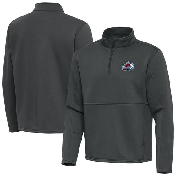 Men's Antigua Silver Colorado Avalanche Twist Quarter-Zip Pullover Jacket