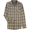 thumbnail image 1 of Dockers - Camisa a cuadros de doble tejido para hombre, color marrón, mediano, 1 of 1