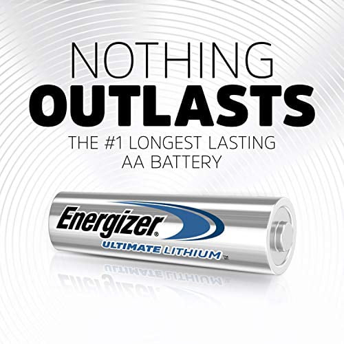Energizer Ultimate Lithium AA Batteries - Long Lasting, High-Tech Devices - 4 Pack