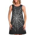 thumbnail image 1 of Disketp A Web With A Spider para Vestido sin Mangas para Mujeres, Vestidos de Verano para Mujeres, Casual y Holgado para la Playa, 1 of 7