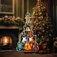 thumbnail image 4 of HCBY Rockin' Around The Guitar Christmas Tree Ornament – 2D Acrylic Rock & Roll Holiday Tree Decoration for Music Lovers Christmas Decorations, 4 of 6