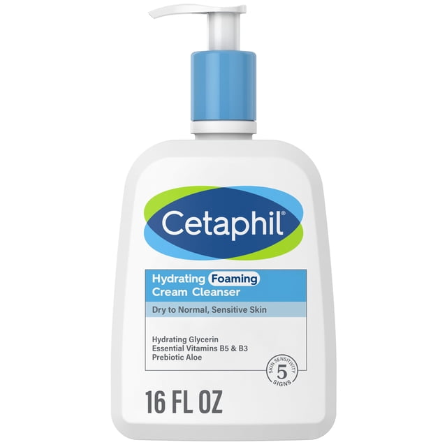Face Wash Cetaphil, crema para espuma, hidratante, 473 ml, para personas sensibles