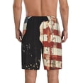thumbnail image 5 of Cauagu Wood Grain Bald Eagle Print Pajama Bottoms for Men Sleep Pajama Shorts Elastic Waistband Sleep Pajama Short Men's PJ Shorts -Small, 5 of 6