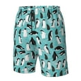 thumbnail image 4 of Balery Penguins Traje de Baño Estilo Hawaiano para Hombre, Shorts de Secado Rápido con Bolsillos-Small, 4 of 6