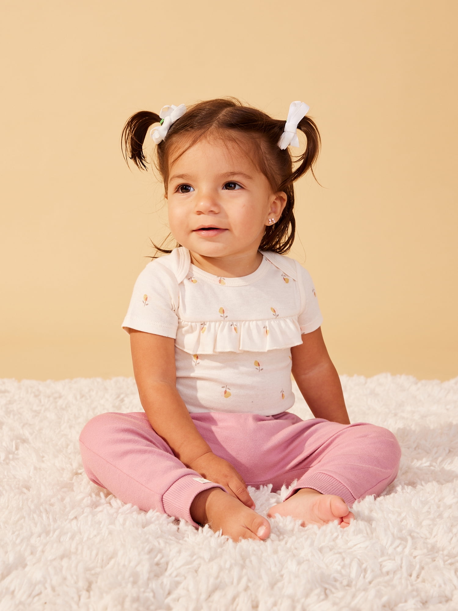 Little Star 100% Organic Cotton 5 Pack Baby Girl Bodysuit