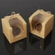 thumbnail image 2 of 2x 12 / set Kraft Cake Cupcake Boxes Caja de panadería con viuda / cinta Favores de, 2 of 9
