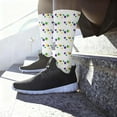 thumbnail image 4 of LSQii Fun Socks for Women Cozy Breathable Printed Cotton Knitted Fashion Novelty Crazy Mid Calf Sports Socks Gifts Carnival Pink, 4 of 7