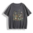 thumbnail image 5 of Pxxlle Fashion Graphic Tees for Women Summer Casual Round Neck Going Out Tops Loose Fit Short Sleeve Vacation Beach T Shirts (Gray S), 5 of 5
