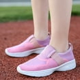 thumbnail image 5 of ReverseClock Kids Sneaker Lightweight Slip on Pink Running Shoes Size 2 for Big Kid, 5 of 5