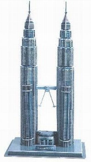 Mini 3D World Jigsaw Puzzle Educational Construction Model Petronas Twin Towers 