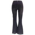 thumbnail image 4 of uublik Flare Jeans for Women High Waisted Pull On Bell Bottom Jeans Trendy Elastic Denim Pants, Black, 4 of 4