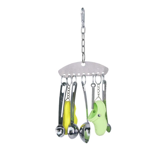 kurtrusly Stainless Steel Durable Bird Toy For Medium To Large Parrots Safe And Odorless Reducing Boredom type+2