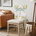 thumbnail image 6 of Boho Green Flower Chair Back Covers, Removable Chair Covers for Dining Chairs Set of 6, Washable Chairs Slipcovers Back Seat Protector for Wedding Party 19"x20", 6 of 9