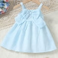 thumbnail image 5 of Noric Girls Summer Dresses Sleeveless Spaghetti Strap Princess Dresses with Big Bow Tie Loose Fit A Line Swing Dresses Ages 0-9, 5 of 7
