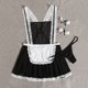 thumbnail image 3 of Gibobby Conjunto de lencería Sexy Lencería de dos piezas para mujer, sexy con encaje floral, escote en V profundo, brasier inalámbrico y tanga exótico(Negro, G), 3 of 5