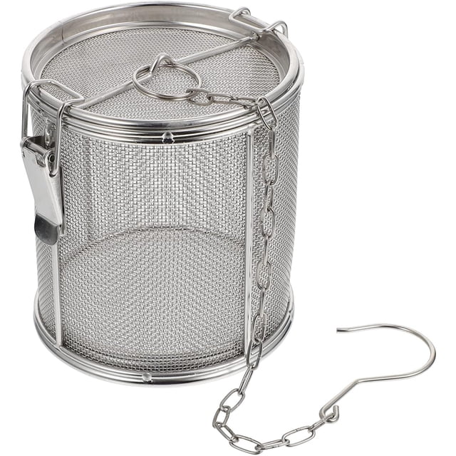 1 cesta de acero inoxidable, Infusor de té suelto, colador de té más empinado, Infusor de té de acero inoxidable, Infusor de té para especias de té sueltas