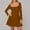 Khaki, variant on Long Sleeves Short Wedding Dresses Square Neck Satin Simple Prom Dress (Khaki M)