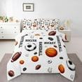 thumbnail image 2 of Erosebridal Football Player Bedding King Comforter Set, Baseball Sports Down Comforter, Cartoon Decor, Reversible 3 Pieces, 2 of 7