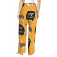 thumbnail image 3 of Uemuo Corgi Pattern Women's Wide Leg Palazzo Lounge Pants with Pockets Light Weight Loose Comfy Casual Pajama Pants-X-Large, 3 of 9