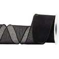 thumbnail image 1 of Joycrosso Burlap Wired Edge Ribbon 2.5 inch x 10 Yards, Black, Ideal for Crafting, Gift Wrapping, Wreath, Christmas Tree, and Rustic Wedding Decorations, 1 of 4