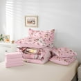 thumbnail image 6 of Homewish Flying Pink Butterflies 7-Piece Twin Bedding Sets For Teens Girls Adults Female,Dreamy Princess Bedding Comforter Set,Cartoon Fairy Elf Breathable Sheet Sets,Super Cozy Room Decor, 6 of 8