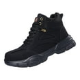 thumbnail image 1 of Botas de trabajo para hombre, zapatos con punta de acero, ropa de trabajo, botas de senderismo, repelentes al agua y al aceite. 42 negro, 1 of 7