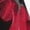 Red, variant on Plus Size Black Red Floral Chiffon Midi Dress, Flutter Sleeve Empire Waist A-Line Dress with Asymmetrical Hem
